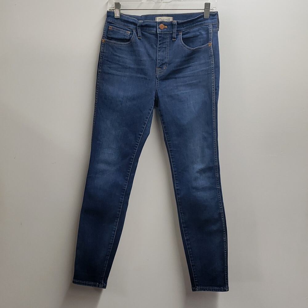 Madewell Blue High Riser Skinny Jeans Women's Size 28 Style E4872 Casual Denim